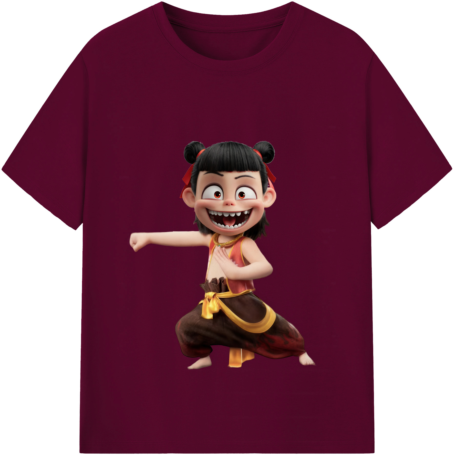 （画像用） Ne Zha 2 ナタ 魔童の大暴れ レディースカジュアルプリントTシャツ（綿100％）